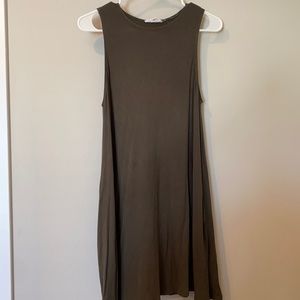 Olive green cotton dress sz small